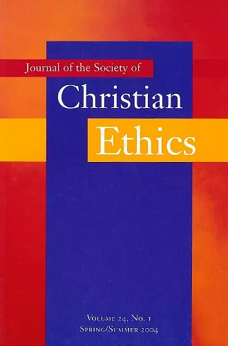 Journal of the Society of Christian Ethics cover