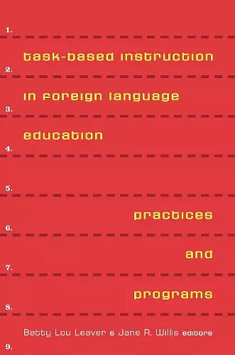 Task-Based Instruction in Foreign Language Education cover