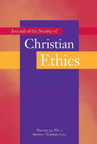 Journal of the Society of Christian Ethics cover