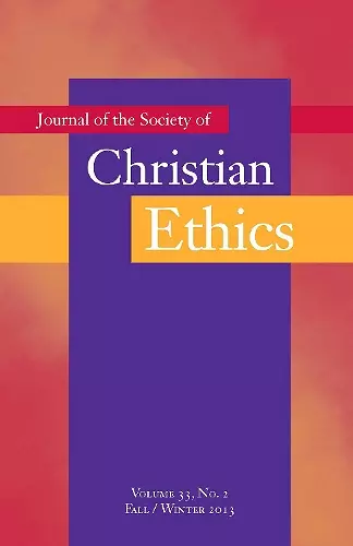 Journal of the Society of Christian Ethics cover