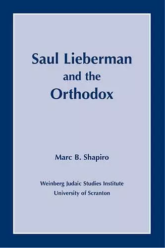 Saul Lieberman and the Orthodox cover