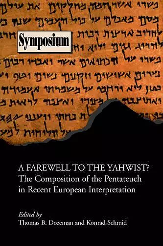 A Farewell to the Yahwist? cover