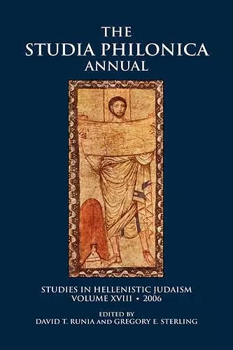 Studia Philonica Annual, XVIII, 2006 cover