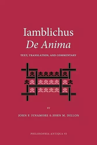 Iamblichus De Anima cover