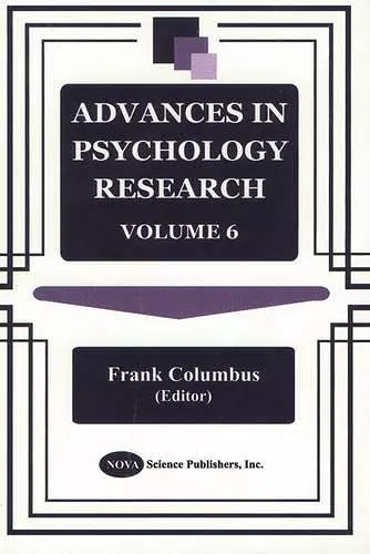 Advances in Psychology Research cover