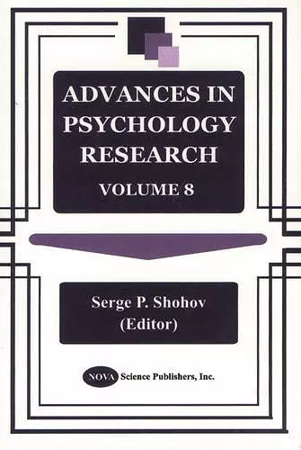 Advances in Psychology Research cover