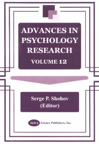 Advances in Psychology Research cover