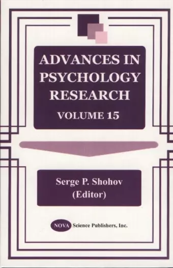 Advances in Psychology Research cover