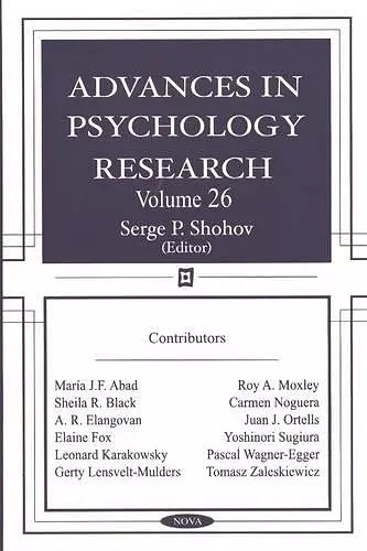 Advances in Psychology Research cover