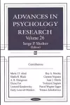 Advances in Psychology Research cover