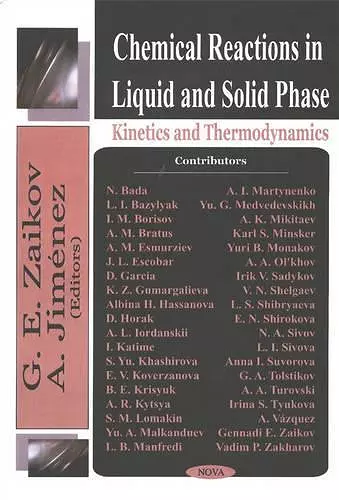 Chemical Reactions In Liquid & Solid Phase cover