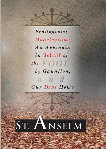 Proslogium; Monologium; cover