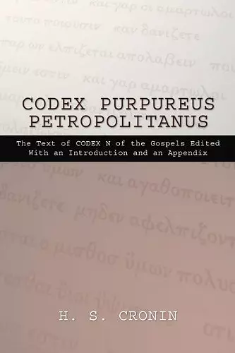 Codex Purpureus Petropolitanus cover