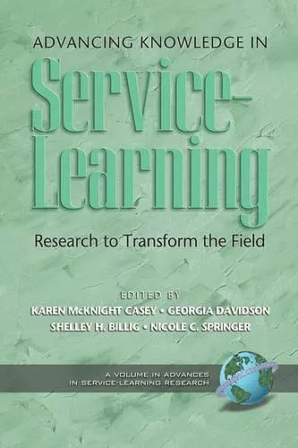 Advancing Knowledge in Service-learning cover