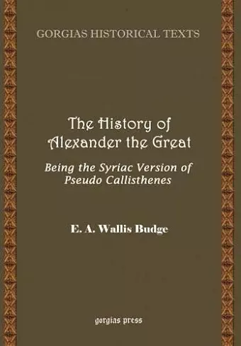 The History of Alexander the Great cover