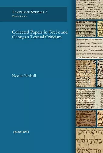 Collected Papers in Greek and Georgian Textual Criticism cover