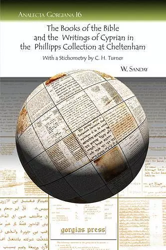 The Books of the Bible and the Writings of Cyprian in the Phillipps Collection at Cheltenham cover