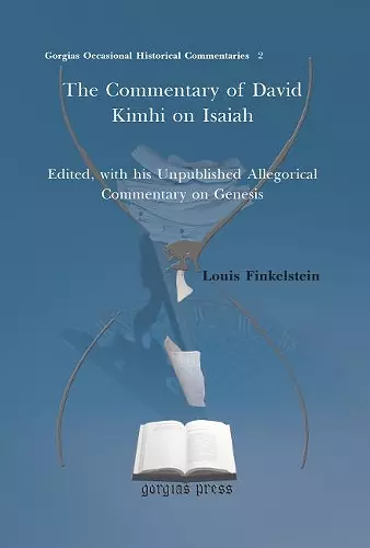 The Commentary of David Kimhi on Isaiah cover