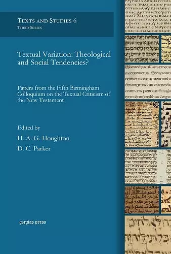 Textual Variation: Theological and Social Tendencies? cover