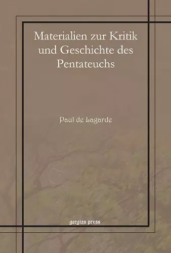 Materialien zur Kritik und Geschichte des Pentateuchs cover