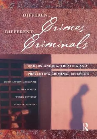 Different Crimes, Different Criminals cover