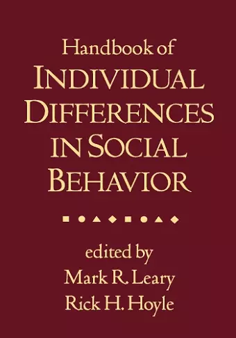 Handbook of Individual Differences in Social Behavior cover