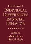 Handbook of Individual Differences in Social Behavior cover