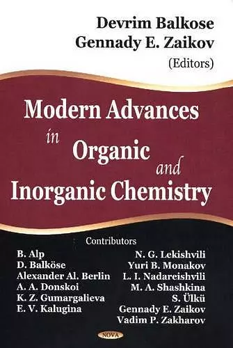 Modern Advances in Organic & Inorganic Chemistry cover