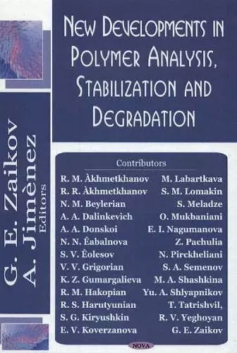 New Developments in Polymer Analysis, Stabilisation & Degradation cover