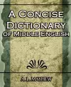 A Concise Dictionary of Middle English cover