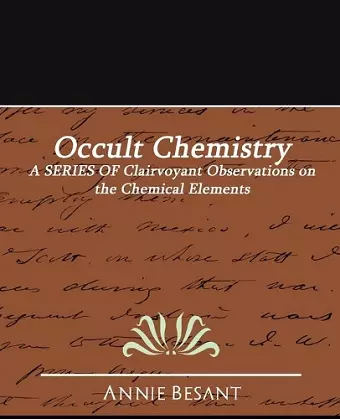 Occult Chemistry cover