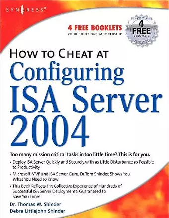 How to Cheat at Configuring ISA Server 2004 cover