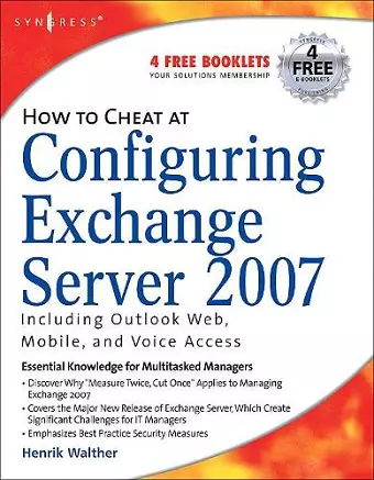 How to Cheat at Configuring Exchange Server 2007 cover