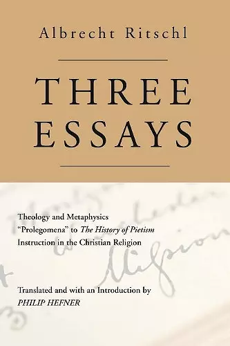 Three Essays cover