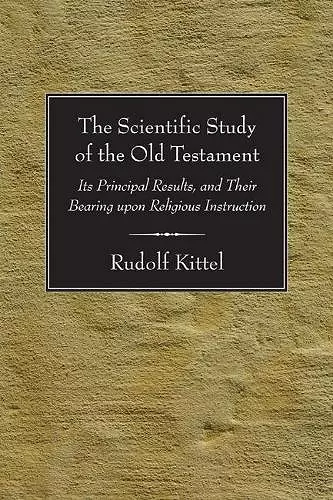 Scientific Study of the Old Testament cover