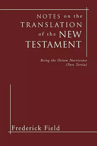 Notes on the Translation of the New Testament cover