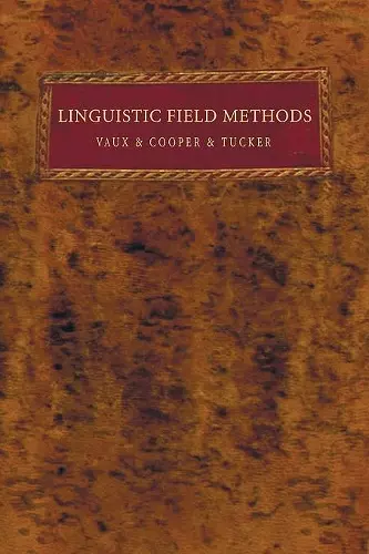 Linguistic Field Methods cover