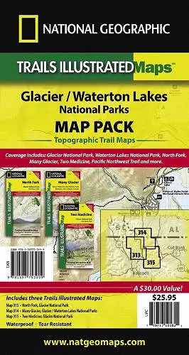 Glacier/waterton Lakes National Parks,map Pack Bundle cover