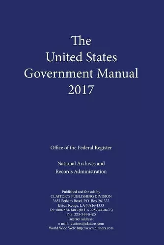 United States Government Manual 2017 cover