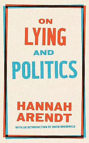 On Lying And Politics cover