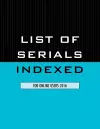 List of Serials Indexed for Online Users 2016 cover