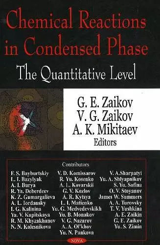 Chemical Reactions in Condensed Phase cover