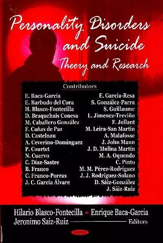 Personality Disorders & Suicide cover