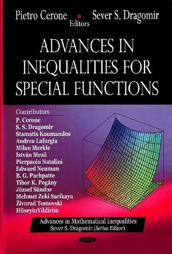 Advances in Inequalities for Special Functions cover