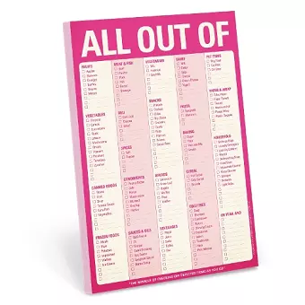 Knock Knock Pad: All Out Of Pad Pink (with magnet) cover