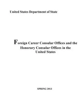 Foreign Consular Offices in the United States cover