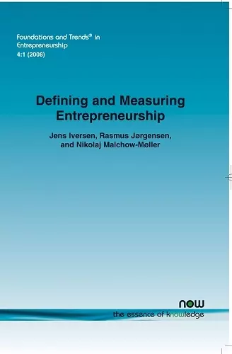 Defining and Measuring Entrepreneurship cover