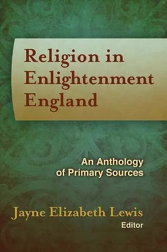 Religion in Enlightenment England cover