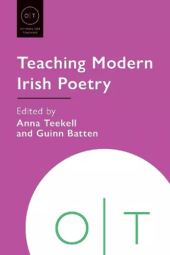 Teaching Modern Irish Poetry cover