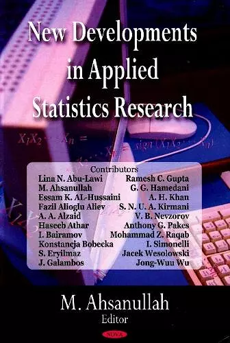 New Developments in Applied Statistics Research cover